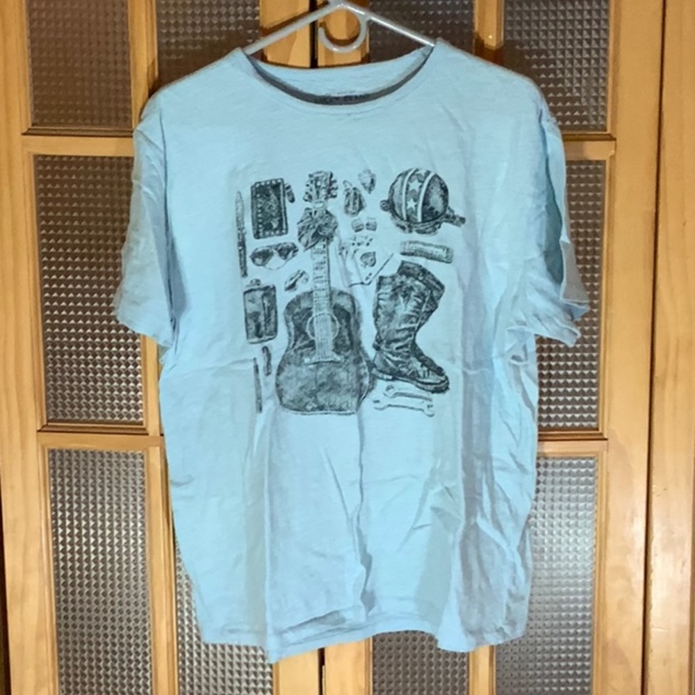 Lucky Brand Blue Guitar T-Shirt